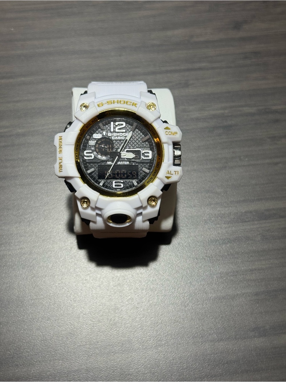 Casio White and Gold G-Shock Style Watch